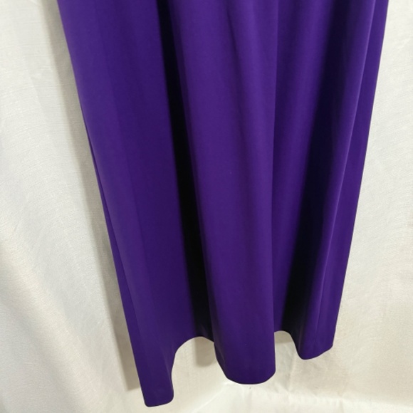 Vintage 60's Lou Ette Purple Keyhole Open Front Maxi with Micro Shorts Size M - Picture 8 of 15